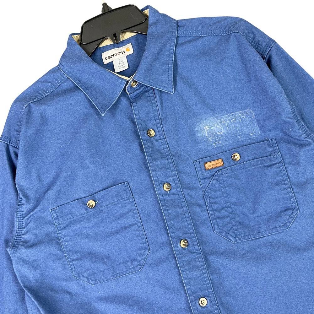Carhartt Button Down Shirt Mens L Workwear Gorpcore Streetwear Utility Rugged